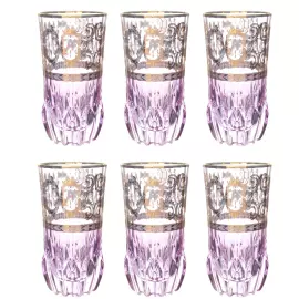 Набор хрустальных стаканов для воды Art Deco` Coll.Fish на 6 персон